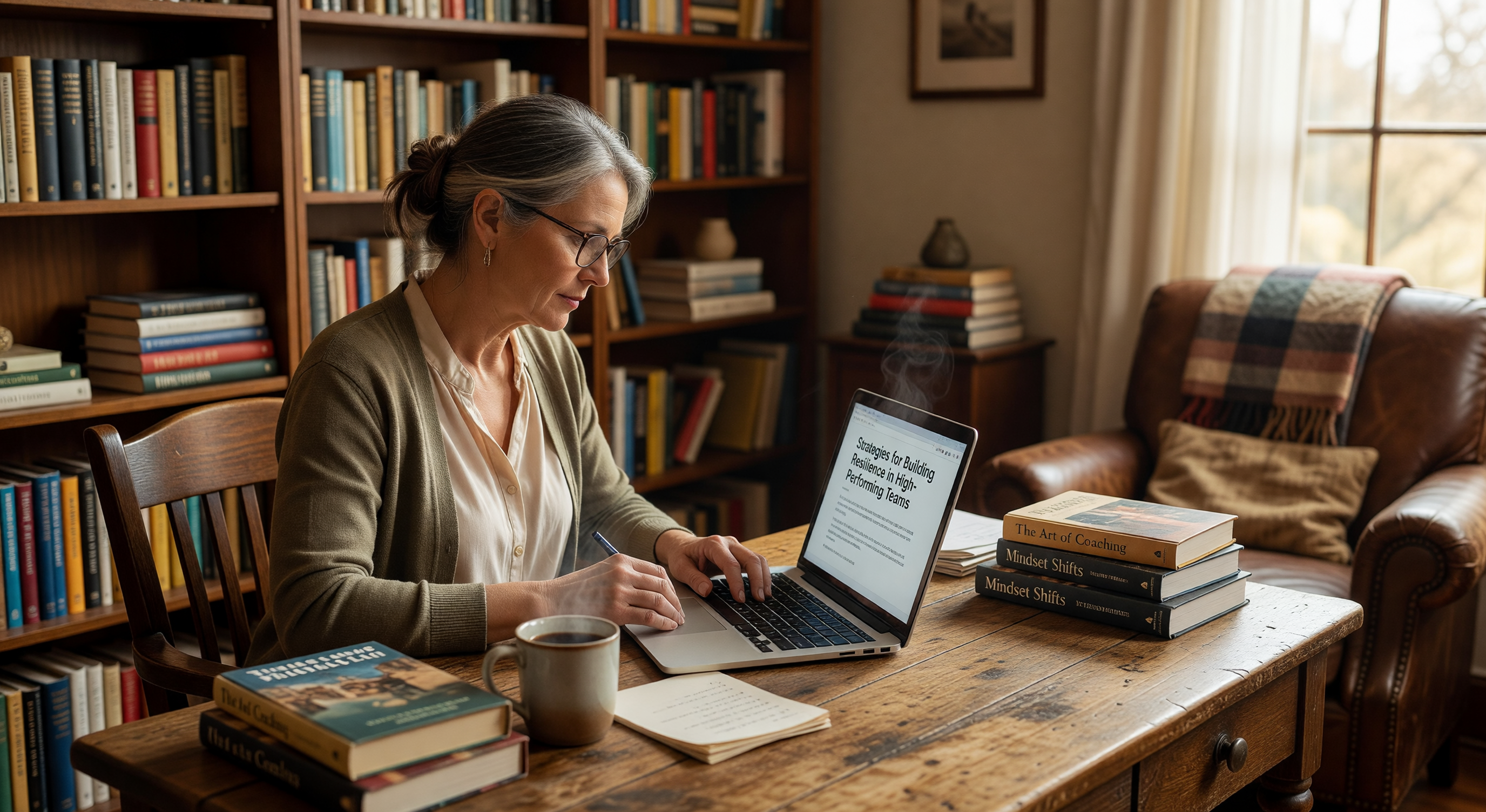 Professional writing insights on a laptop